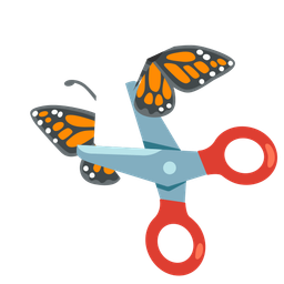 butterfly and scissors