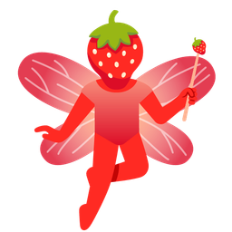 butterfly and strawberry