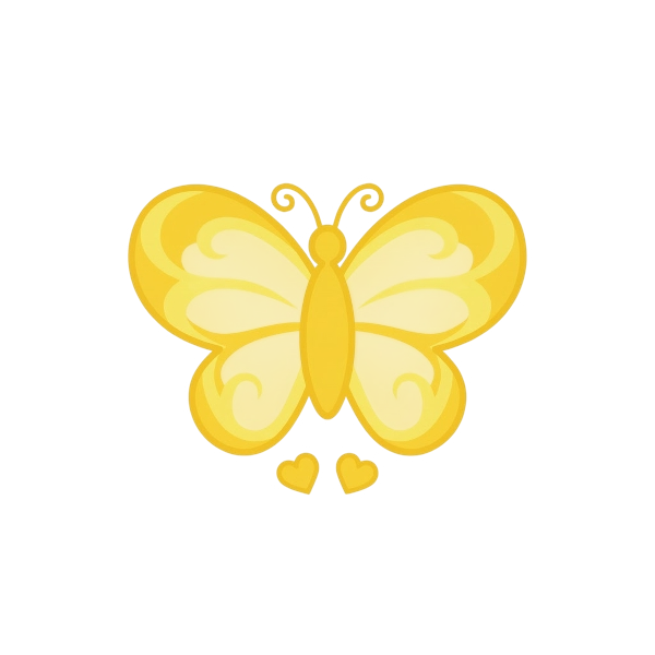 Butterfly and Yellow heart