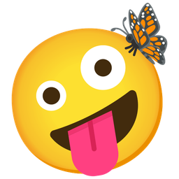 Butterfly and Zany face