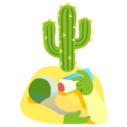 cactus and baby bottle