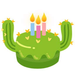 cactus and birthday cake
