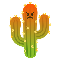 cactus and enraged face