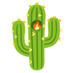 cactus and fire