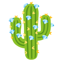 cactus and gem stone