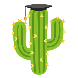 cactus and graduation cap