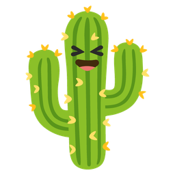 Cactus and Grinning squinting face