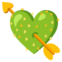 cactus and heart with arrow