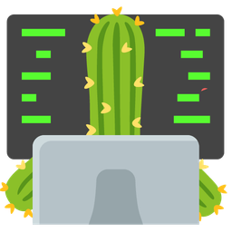 cactus and laptop