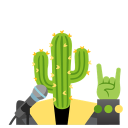 cactus and microphone