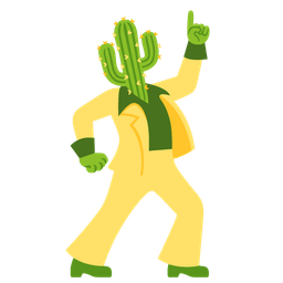 cactus and mirror ball