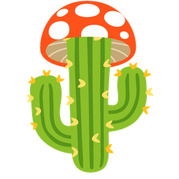cactus and mushroom