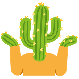 cactus and person shrugging