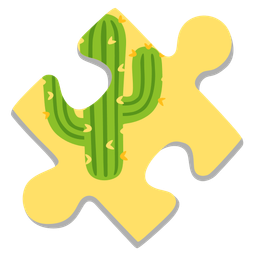 cactus and puzzle piece