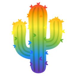 cactus and rainbow