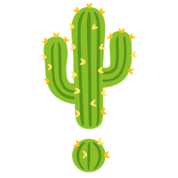 cactus and red exclamation mark
