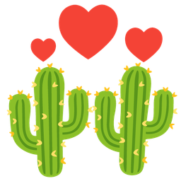 cactus and revolving hearts