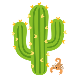 cactus and scorpion