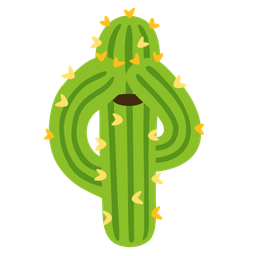 cactus and see-no-evil monkey