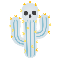 cactus and skull