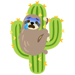 cactus and sloth