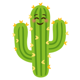 Cactus and Smiling face
