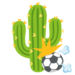 cactus and soccer ball