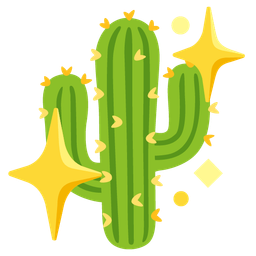 cactus and sparkling heart
