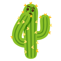 cactus and thinking face