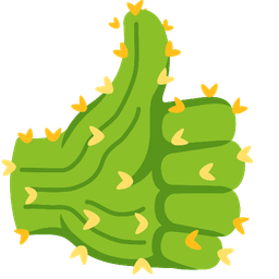 cactus and thumbs up