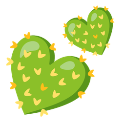 cactus and two hearts