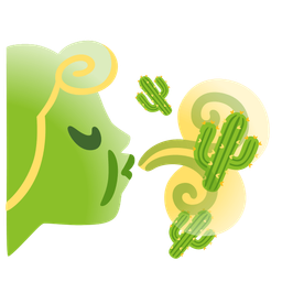 cactus and wind face