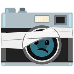 Camera and Face with head-bandage