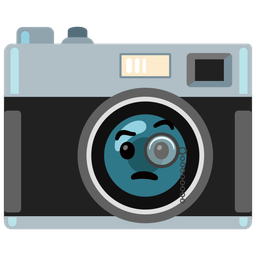 Camera and Face with monocle