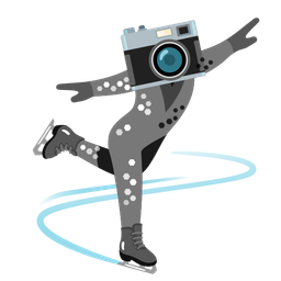 Camera and Ice skate
