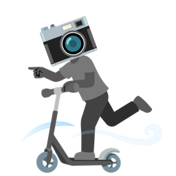 Camera and Kick scooter