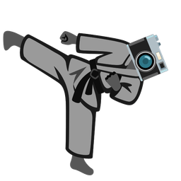 Camera and Martial arts uniform