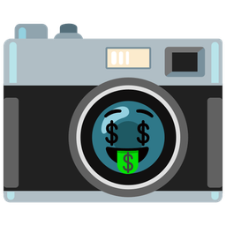 Camera and Money-mouth face