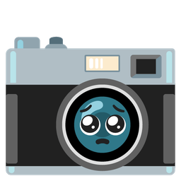 Camera and Pleading face