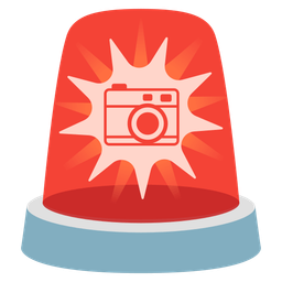 Camera and Police car light