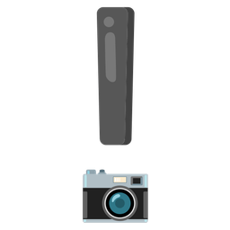 Camera and Red exclamation mark