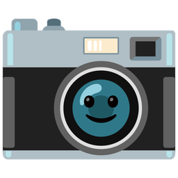 Camera and Slightly smiling face