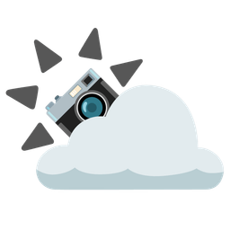 Camera and Sun behind cloud