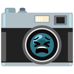 Camera and Tired face