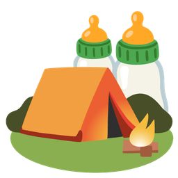 Camping and Baby bottle