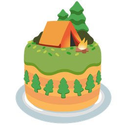 Camping and Birthday cake