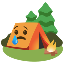 Camping and Crying face