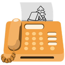 Camping and Fax machine