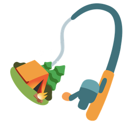 Camping and Fishing pole