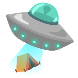 Camping and Flying saucer